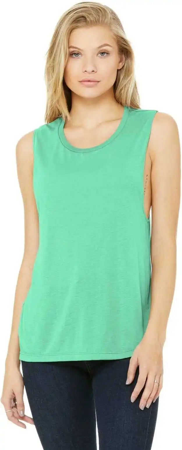 Bella + Canvas 8803 Women’s Flowy Scoop Muscle Tank Mint