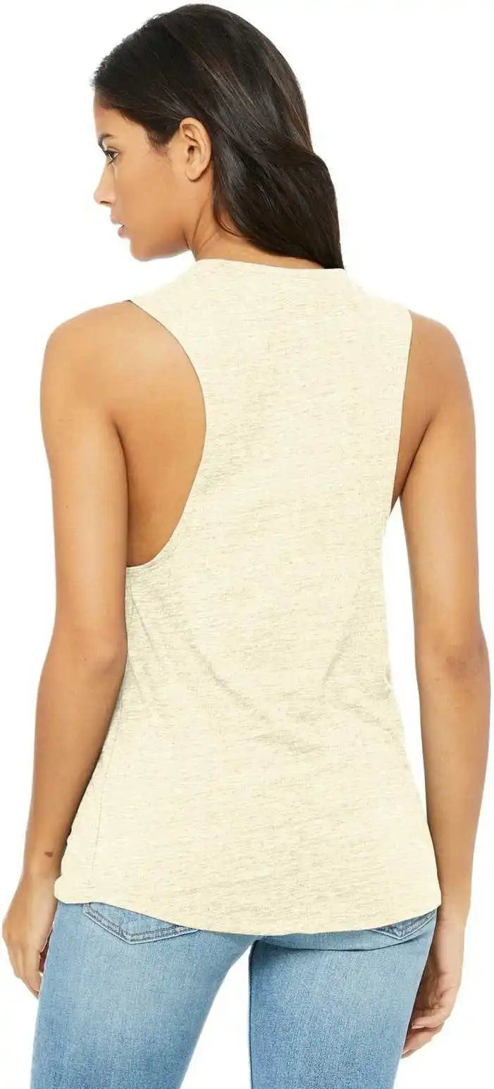 Bella + Canvas 8803 Women’s Flowy Scoop Muscle Tank - Natural Slub