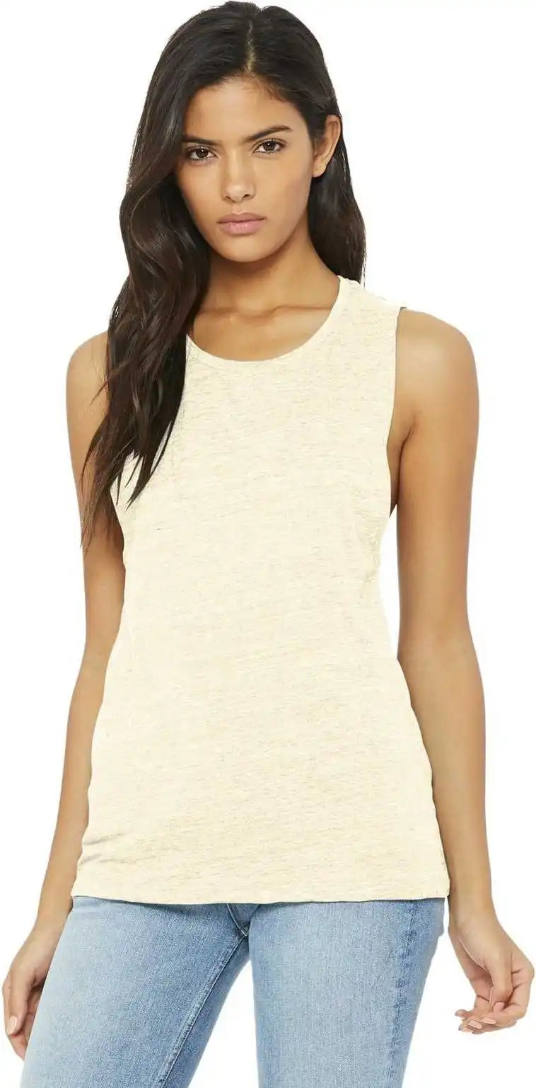 Bella + Canvas 8803 Women’s Flowy Scoop Muscle Tank - Natural Slub