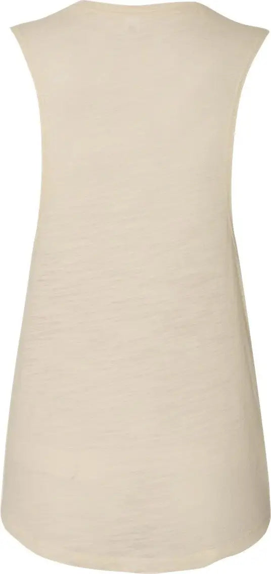 Bella + Canvas 8803 Women’s Flowy Scoop Muscle Tank - Natural Slub - s