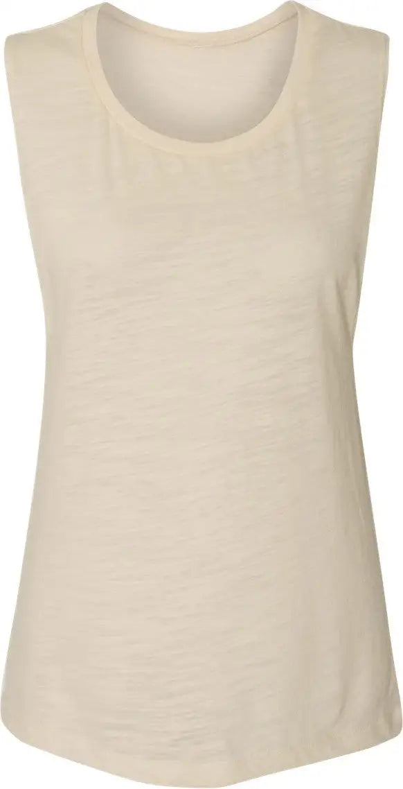 Bella + Canvas 8803 Women’s Flowy Scoop Muscle Tank - Natural Slub - s