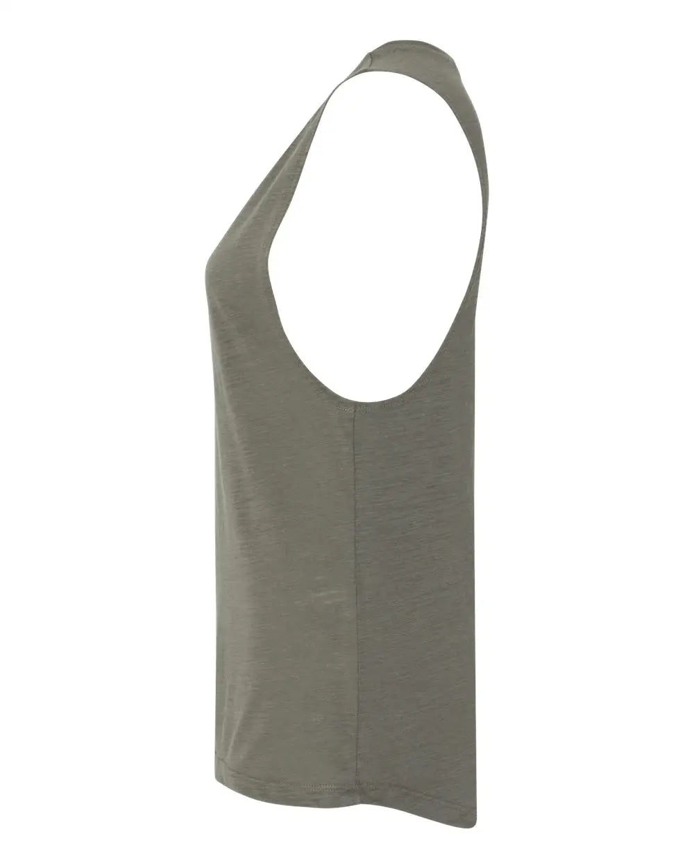 Bella + Canvas 8803 Women’s Flowy Scoop Muscle Tank - Olive Slub
