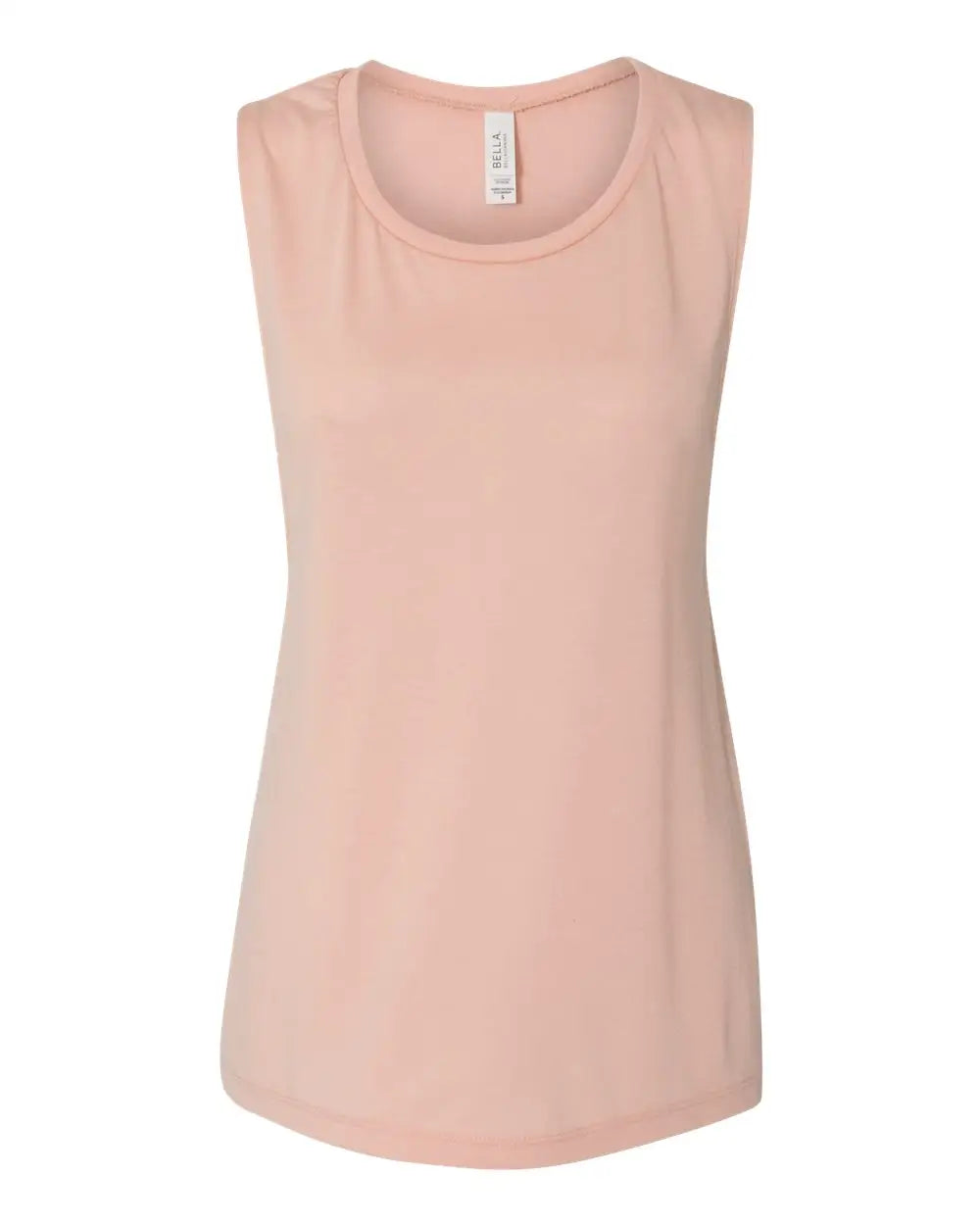 Bella + Canvas 8803 Women’s Flowy Scoop Muscle Tank - Peach - Orange / s
