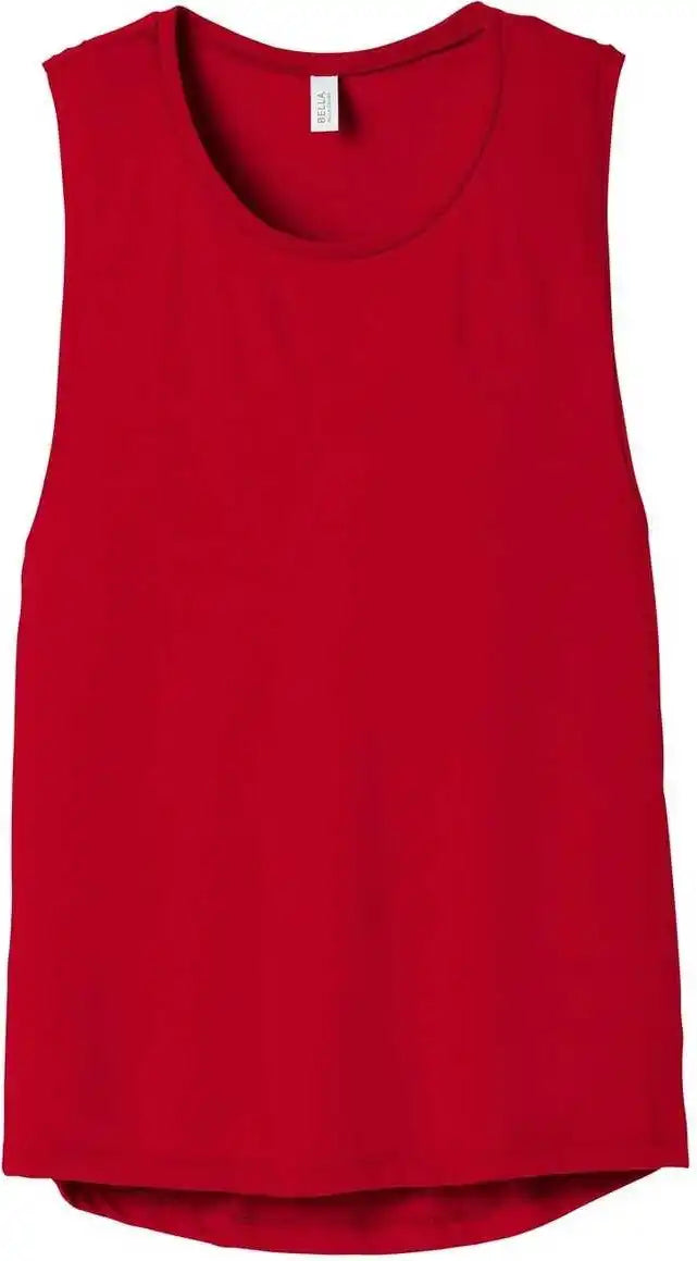 Bella + Canvas 8803 Women’s Flowy Scoop Muscle Tank - Red