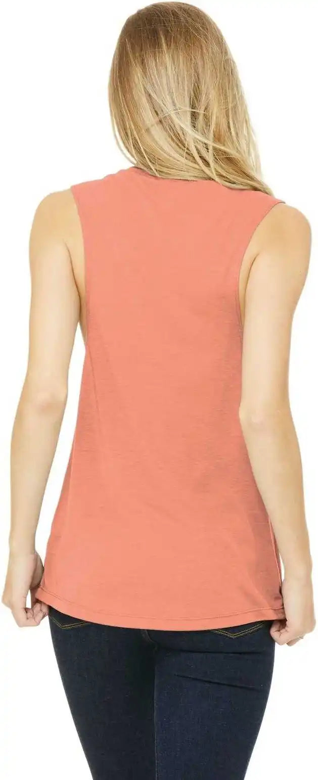 Bella + Canvas 8803 Women’s Flowy Scoop Muscle Tank - Sunset