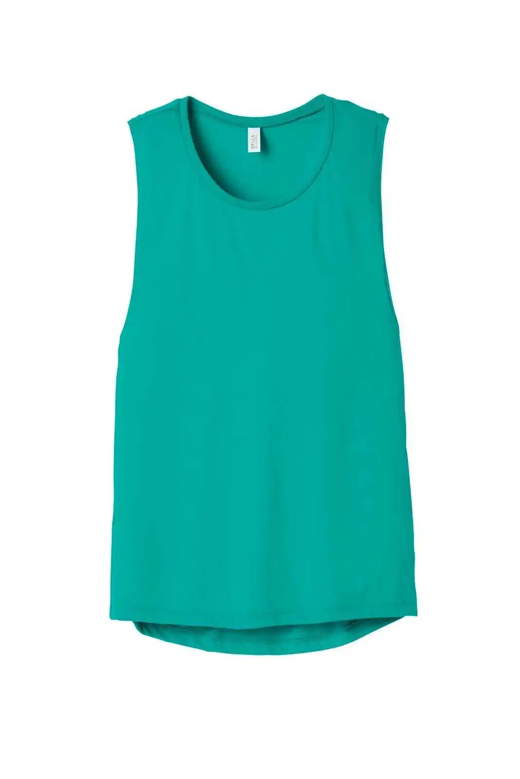 Bella + Canvas 8803 Women’s Flowy Scoop Muscle Tank - Teal