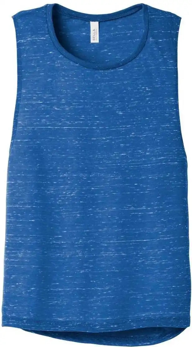 Bella + Canvas 8803 Women’s Flowy Scoop Muscle Tank - True Royal Marble