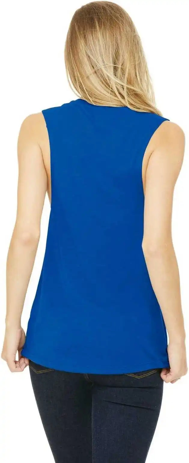 Bella + Canvas 8803 Women’s Flowy Scoop Muscle Tank - True Royal