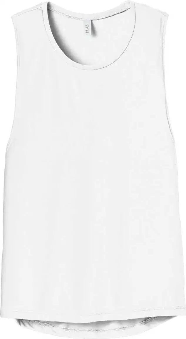 Bella + Canvas 8803 Women’s Flowy Scoop Muscle Tank White