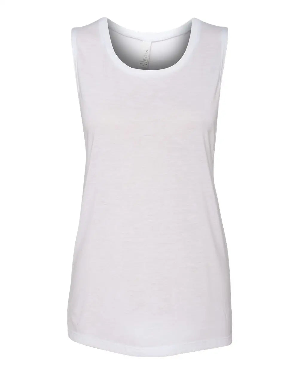 Bella + Canvas 8803 Women’s Flowy Scoop Muscle Tank - White - s