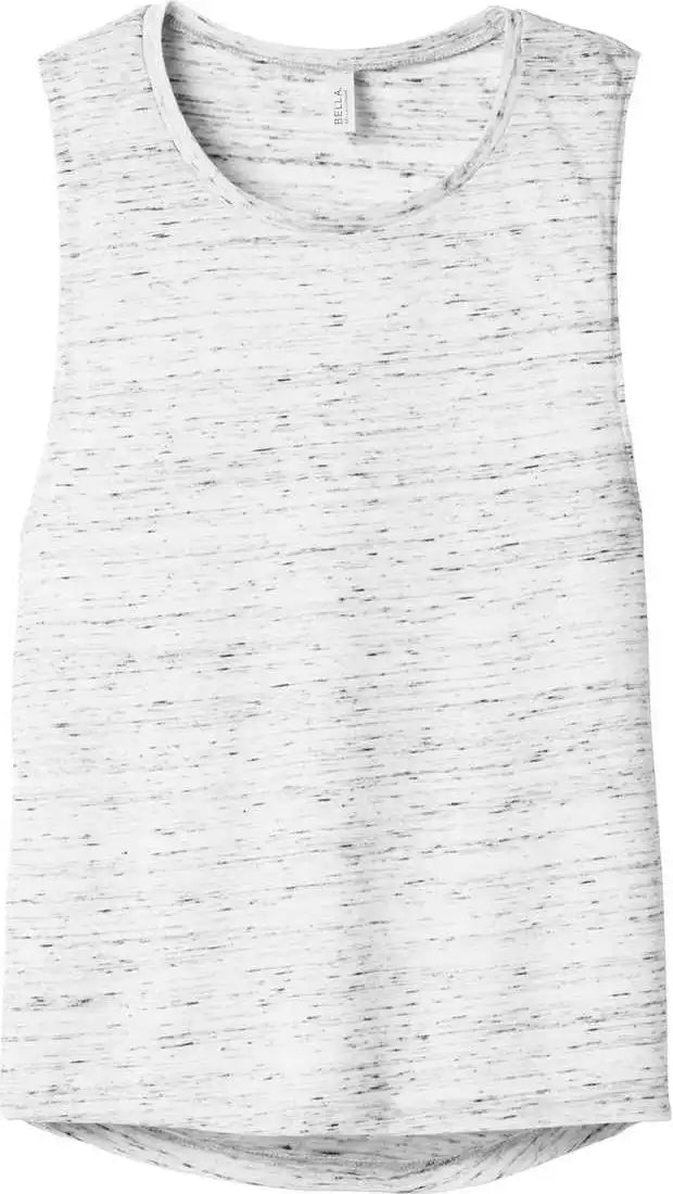 Bella + Canvas 8803 Women’s Flowy Scoop Muscle Tank White Marble