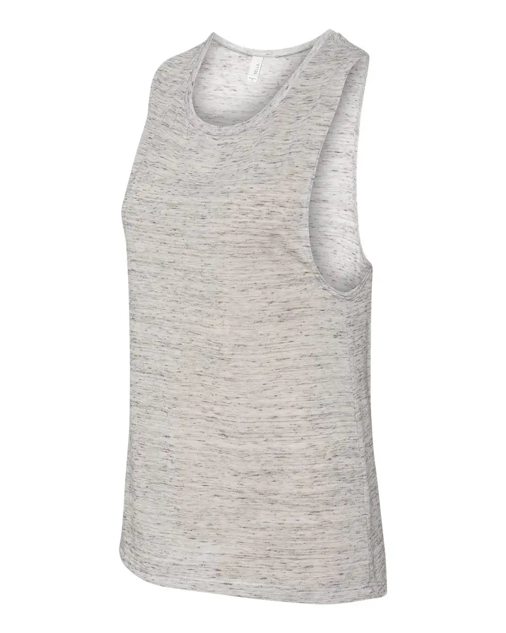 Bella + Canvas 8803 Women’s Flowy Scoop Muscle Tank - White Marble
