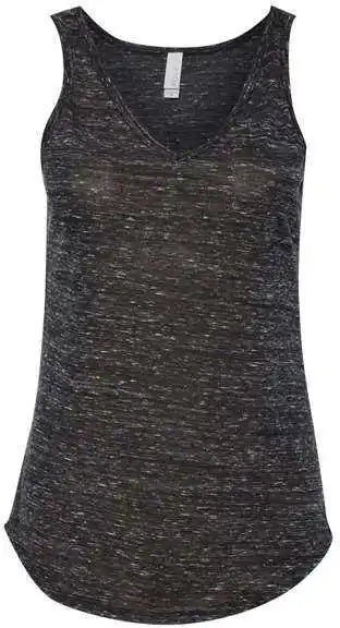 Bella + Canvas 8805 Women’s Flowy V-neck Tank - Black Marble