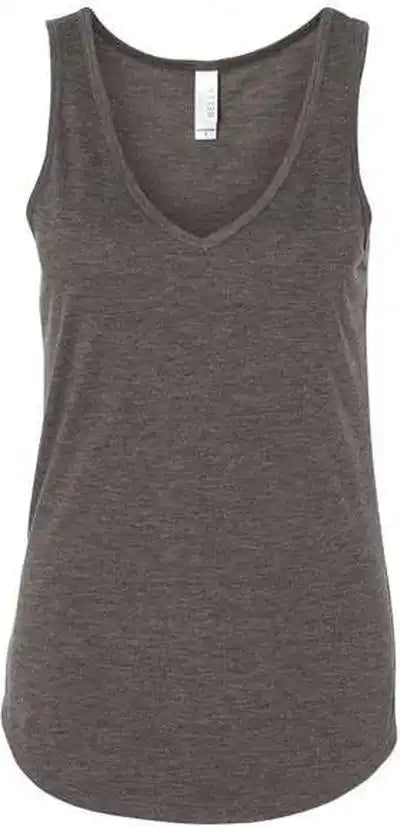 Bella + Canvas 8805 Women’s Flowy V-neck Tank - Dark Grey Heather