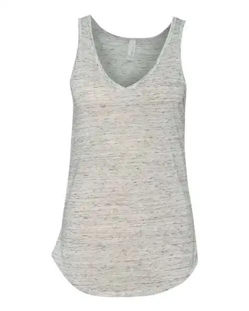 Bella + Canvas 8805 Women’s Flowy V-neck Tank - White Marble