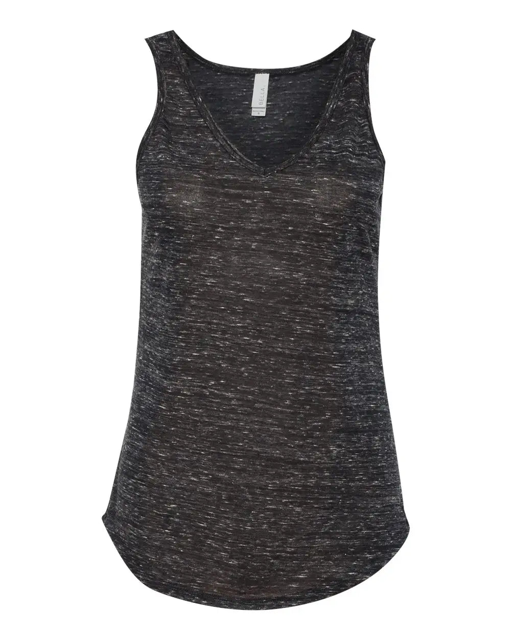 Bella + Canvas 8805b Women’s Flowy V-neck Tank - 8805 - Black Marble - Ladies s