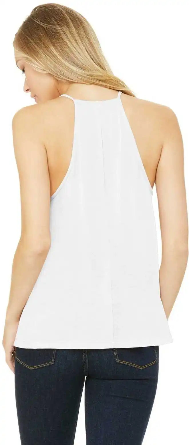 Bella + Canvas 8809 Women’s Flowy High Neck Tank White