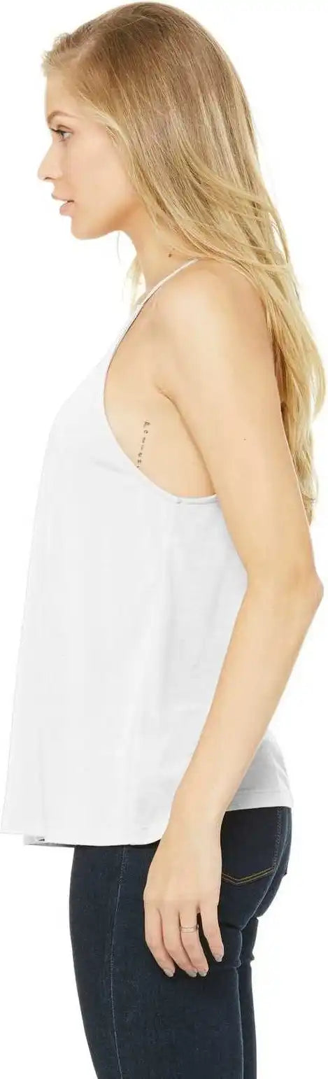 Bella + Canvas 8809 Women’s Flowy High Neck Tank White