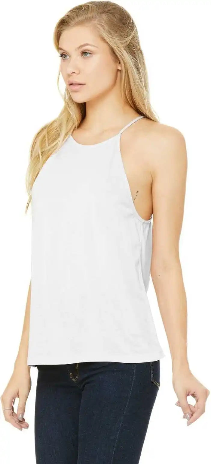 Bella + Canvas 8809 Women’s Flowy High Neck Tank White