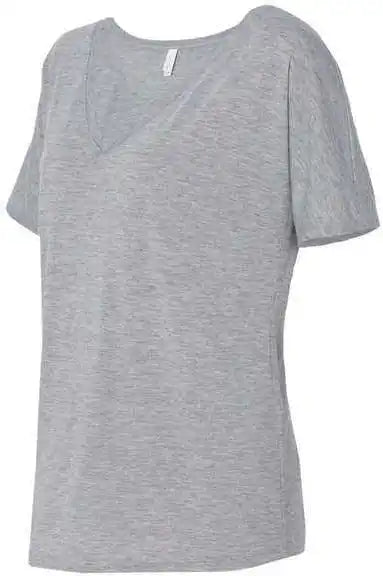 Bella + Canvas 8815 Womens Slouchy v Neck Tee Athletic Heather