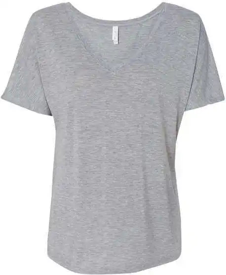 Bella + Canvas 8815 Womens Slouchy v Neck Tee Athletic Heather
