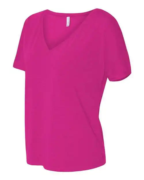 Bella + Canvas 8815 Womens Slouchy v Neck Tee Berry