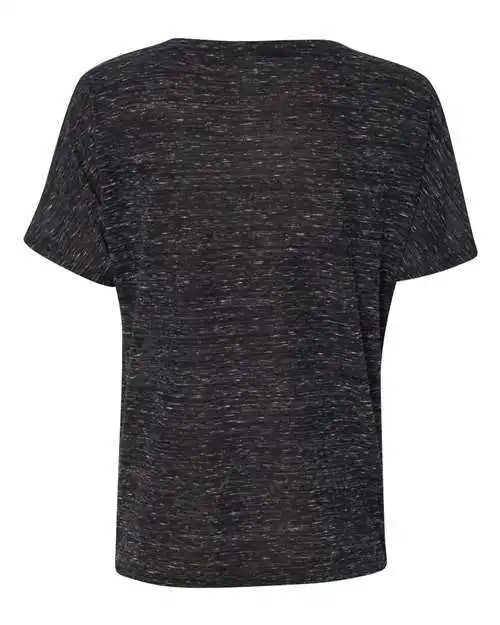 Bella + Canvas 8815 Womens Slouchy v Neck Tee Black Marble