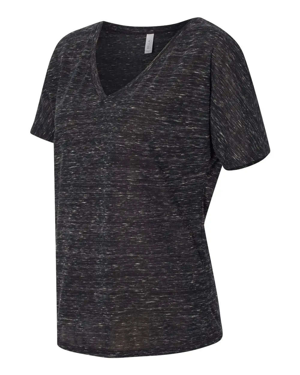 Bella + Canvas 8815 Women’s Slouchy V-neck Tee - Black Marble