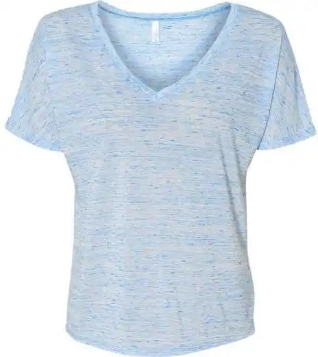 Bella + Canvas 8815 Womens Slouchy V-neck Tee - Blue Marble