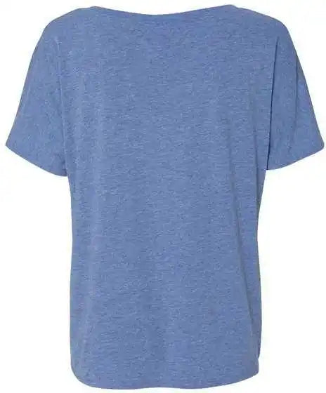 Bella + Canvas 8815 Womens Slouchy V-neck Tee - Blue Triblend