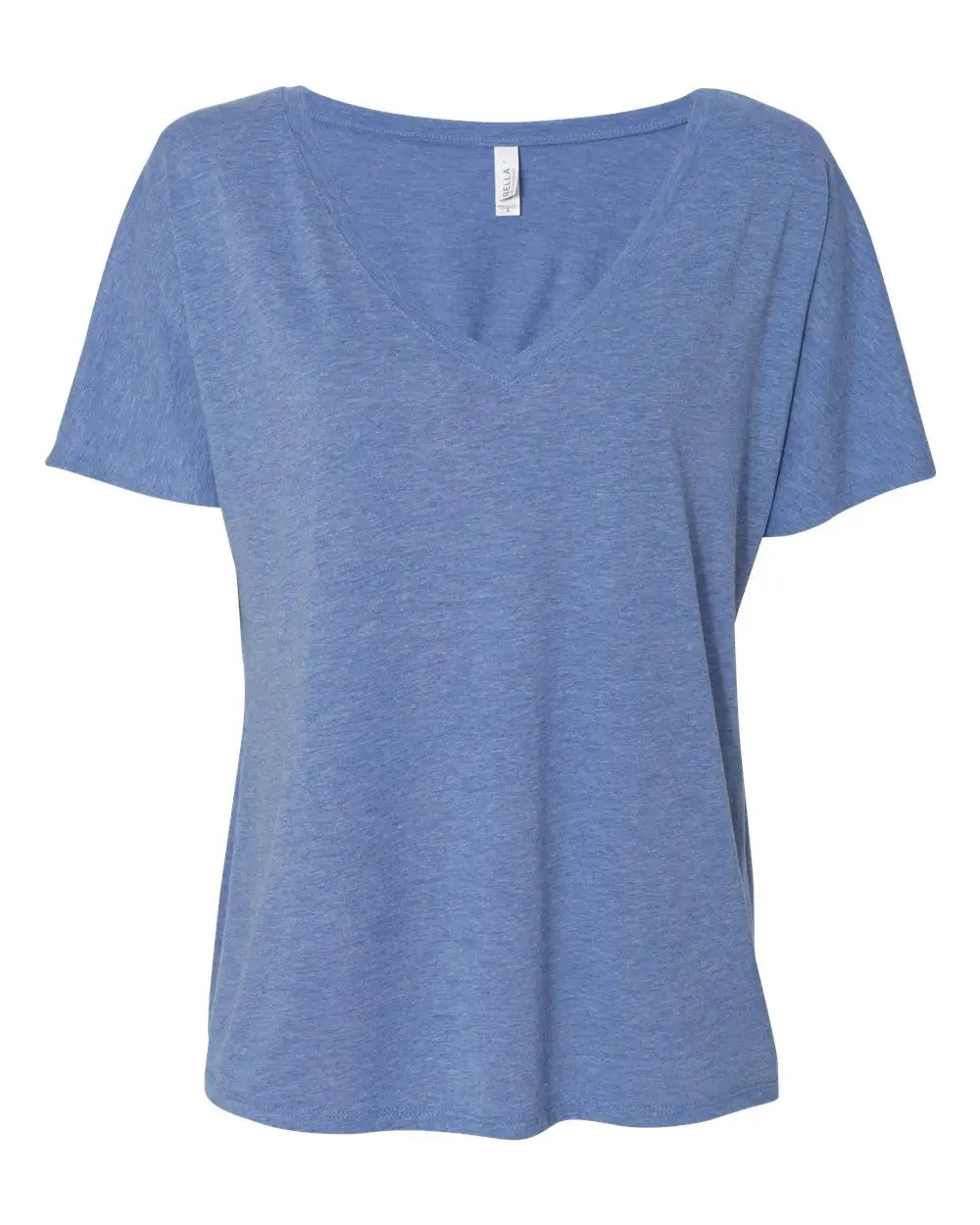 Bella + Canvas 8815 Women’s Slouchy V-neck Tee - Blue Triblend - s