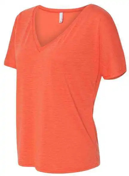 Bella + Canvas 8815 Womens Slouchy v Neck Tee Coral