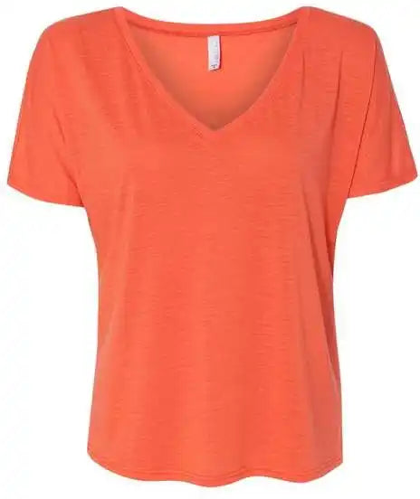 Bella + Canvas 8815 Womens Slouchy v Neck Tee Coral