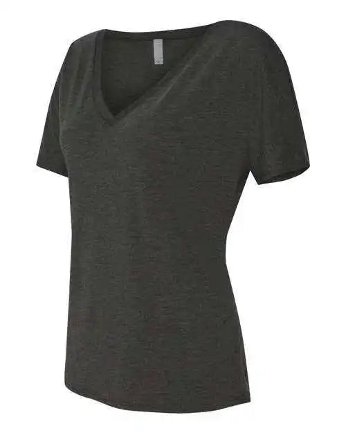 Bella + Canvas 8815 Womens Slouchy V-neck Tee - Dark Grey Heather