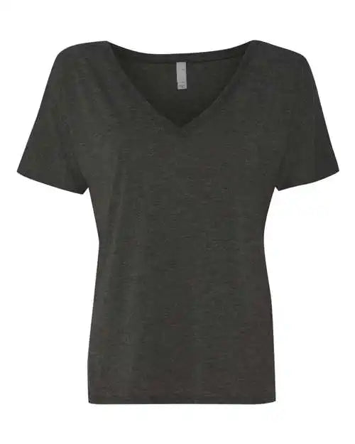 Bella + Canvas 8815 Womens Slouchy V-neck Tee - Dark Grey Heather