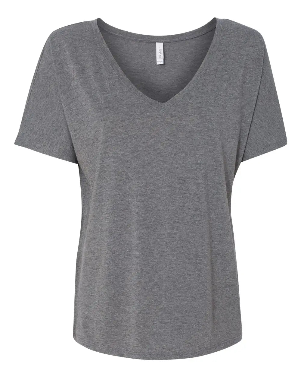 Bella + Canvas 8815 Women’s Slouchy V-neck Tee - Grey Triblend