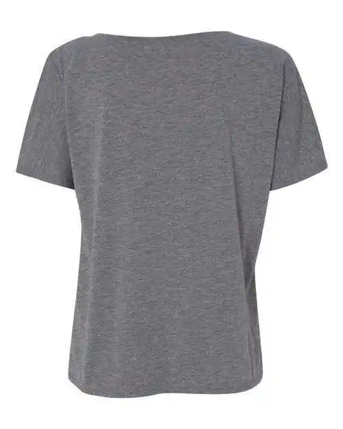 Bella + Canvas 8815 Womens Slouchy v Neck Tee Grey Triblend