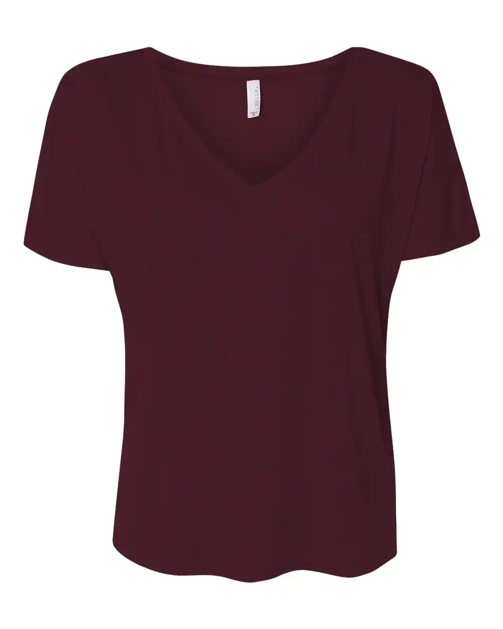 Bella + Canvas 8815 Women’s Slouchy V-neck Tee - Maroon - s