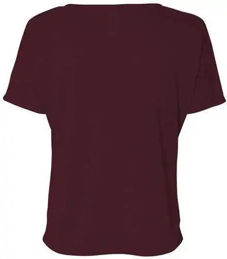 Bella + Canvas 8815 Womens Slouchy V-neck Tee - Maroon