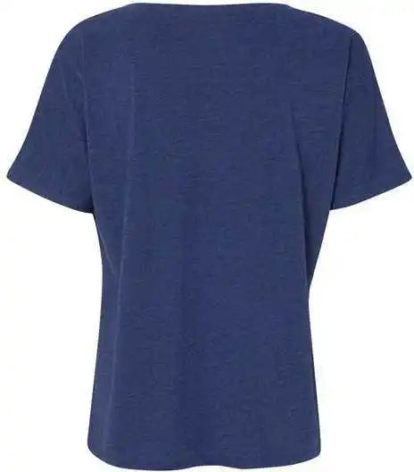 Bella + Canvas 8815 Womens Slouchy v Neck Tee Navy Triblend