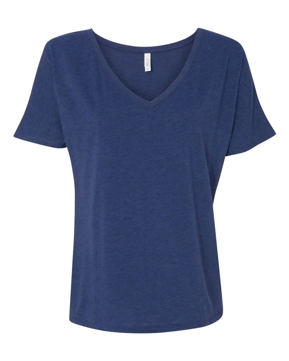 Bella + Canvas 8815 Women’s Slouchy V-neck Tee - Navy Triblend - s