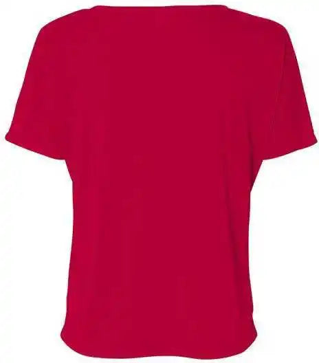 Bella + Canvas 8815 Womens Slouchy v Neck Tee Red