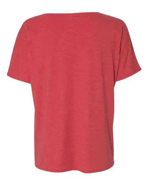 Bella + Canvas 8815 Womens Slouchy V-neck Tee - Red Triblend