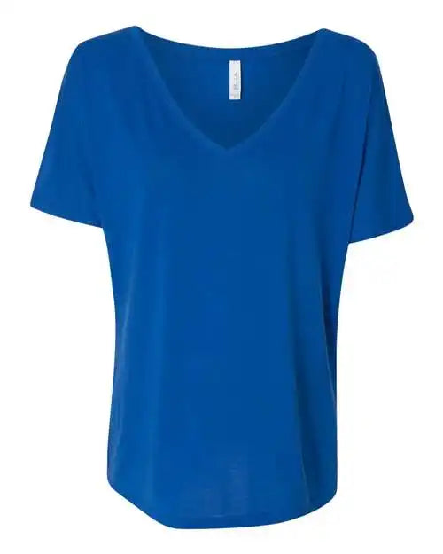 Bella + Canvas 8815 Womens Slouchy V-neck Tee - True Royal