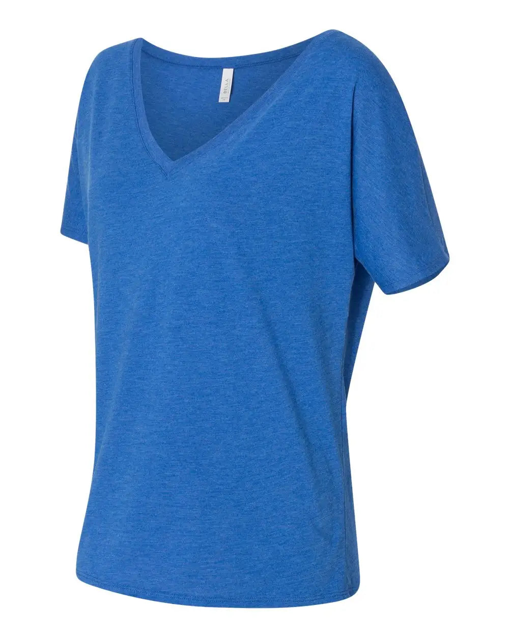 Bella + Canvas 8815 Women’s Slouchy V-neck Tee - True Royal Triblend - s
