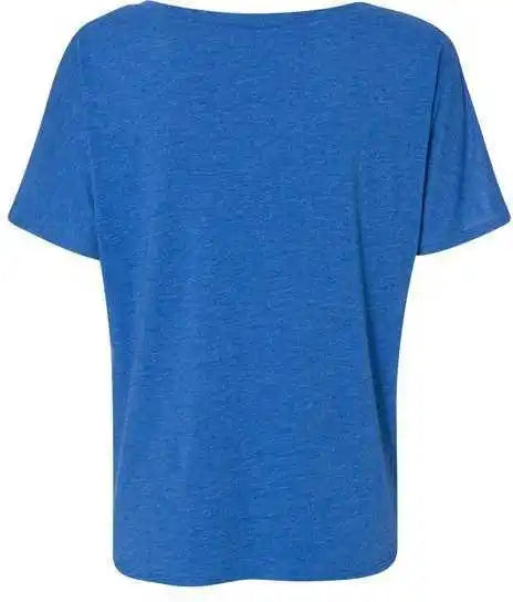 Bella + Canvas 8815 Womens Slouchy V-neck Tee - True Royal Triblend