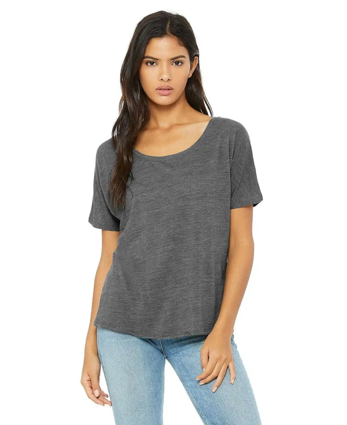 Bella + Canvas 8816 Women’s Slouchy Tee Asphalt Slub