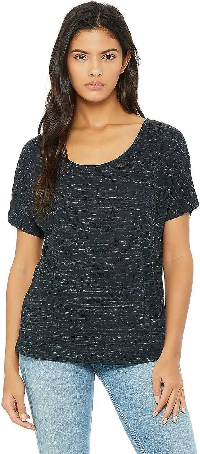 Bella + Canvas 8816 Women’s Slouchy Tee - Black Marble