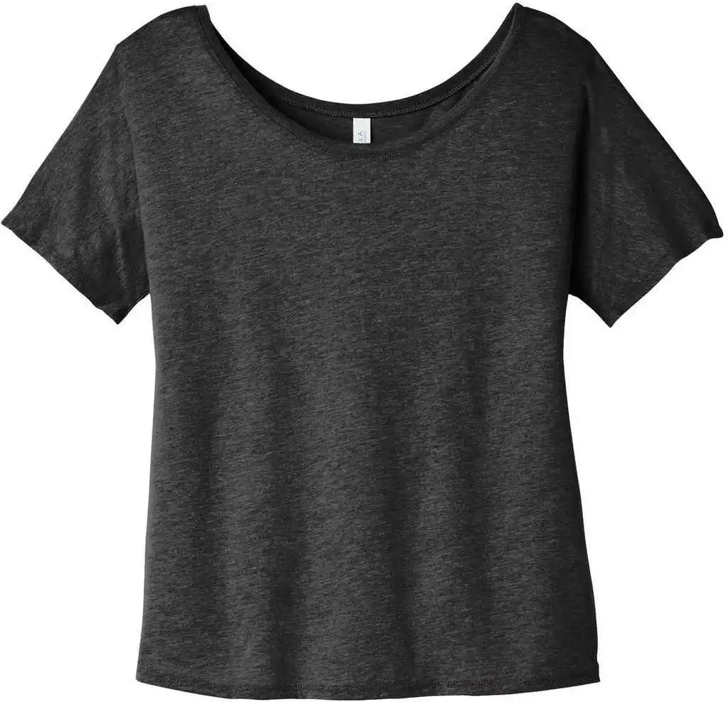 Bella + Canvas 8816 Women’s Slouchy Tee - Charcoal-black Triblend