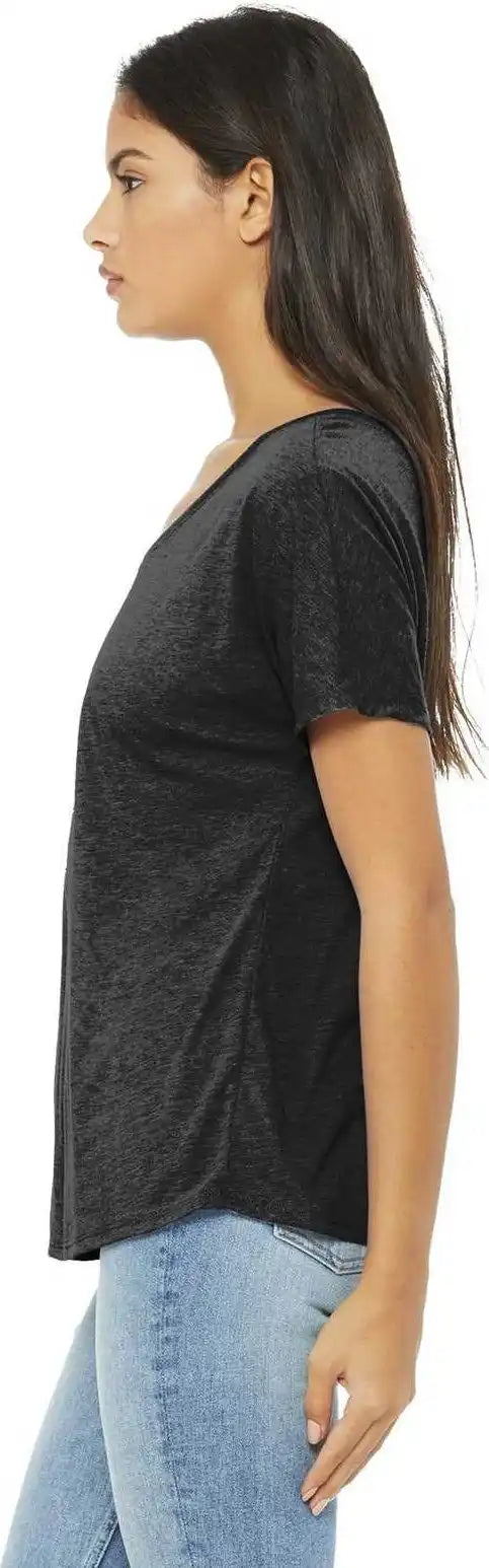 Bella + Canvas 8816 Women’s Slouchy Tee - Charcoal-black Triblend